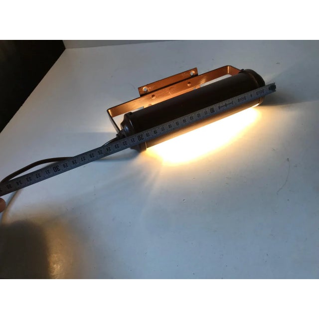 Brown Danish Tubular Wall Sconce from Lyfa, 1930s For Sale - Image 10 of 12