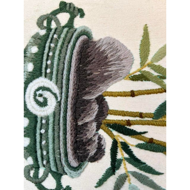 Chinoiserie Bamboo Embroidery Panel For Sale - Image 6 of 10