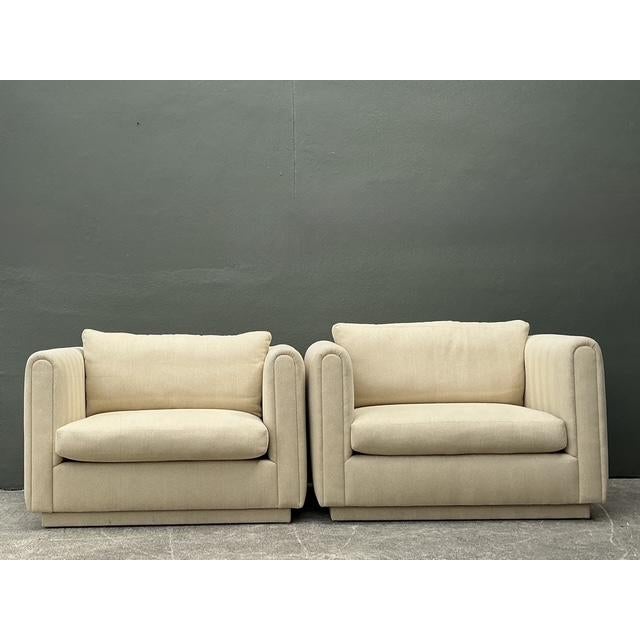 Mid-Century Modern Vintage Monumental Lounge Chairs After Charles Pfister for Knoll For Sale - Image 3 of 12