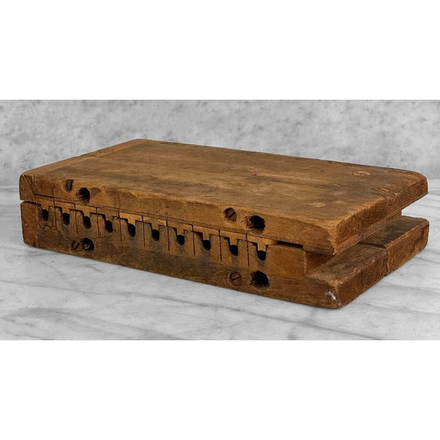 Early 20th Century Antique Traditional 10-Row Wood Cigar Mold For Sale - Image 5 of 9