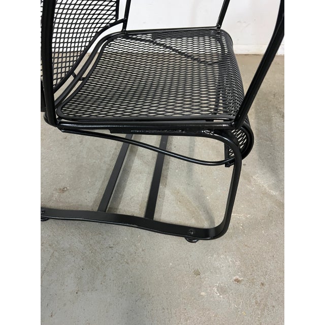 Vintage Mid-Century Salterini Curve Back Outdoor Cantilever/Springer Arm Chairs - Set of 2, Attributed For Sale - Image 9 of 12