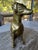 Mid-Century Modern Midcentury Solid Brass Sitting Dog Statue For Sale - Image 3 of 11