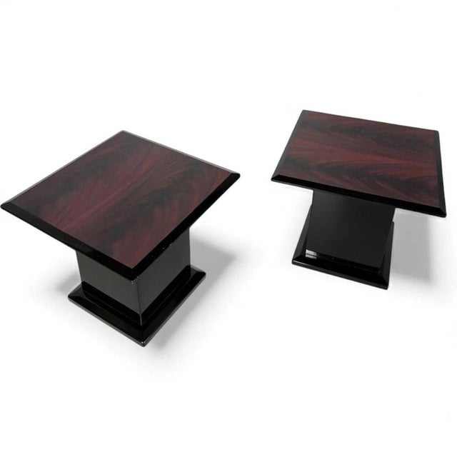 Mid-Century Modern Space Age Rosewood and Acrylic Coffee Table Set, 1960s, Set of 3 For Sale - Image 6 of 10