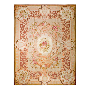Sublime Soft-Light Color Floral Pattern Antique French Louis-Philippe Aubusson Rug