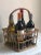 Mid-20th Century Four Bottle Rattan Wine Caddy For Sale - Image 9 of 12
