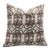 Fabdivine Handmade Block Printed Cushion Cover 20x20 Inch Off-White Linen-Hridyavan For Sale