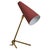 1950s Petite Italian Red Enamel Table Lamp by Stilux For Sale
