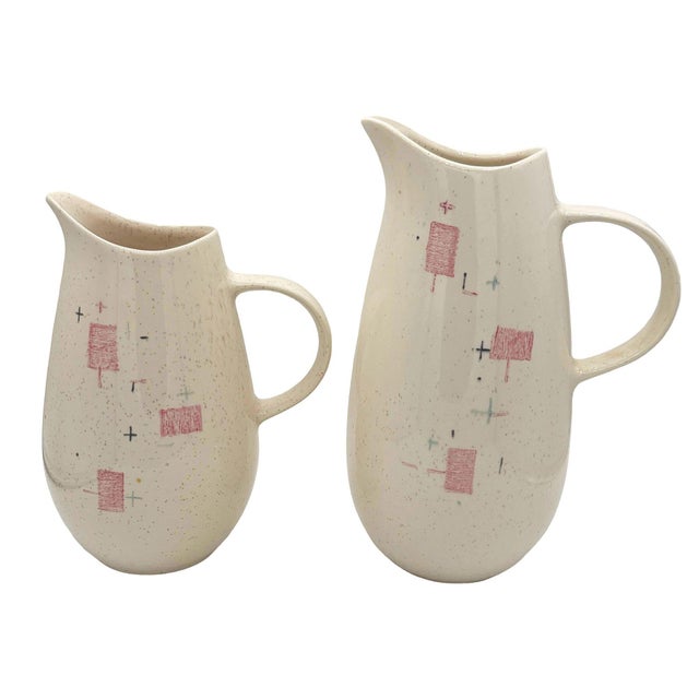 Vintage Vernon “Tickled Pink” dishware set featuring a cheerful mid-century design in soft blush and rosy pink tones....