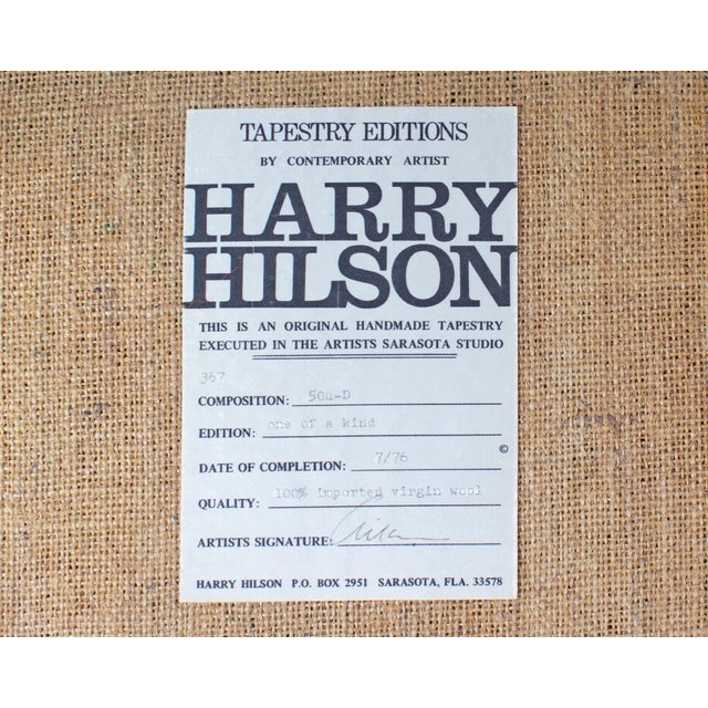 1976 Wool Tapestry by Harry Hilson For Sale - Image 4 of 6