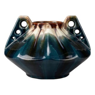 Art Deco Glazed Ceramic Vase by Thulin, Belgium, 1930s For Sale