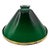 1920s Art Deco Banker/Poker Hanging Ceiling Light W/ 9" Brass Rim Green Glass Shade For Sale In Los Angeles - Image 6 of 12