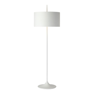 Barbara Barry by Visual Comfort Signature Spinet 62" Floor Lamp in Matte White with Matte White Shade