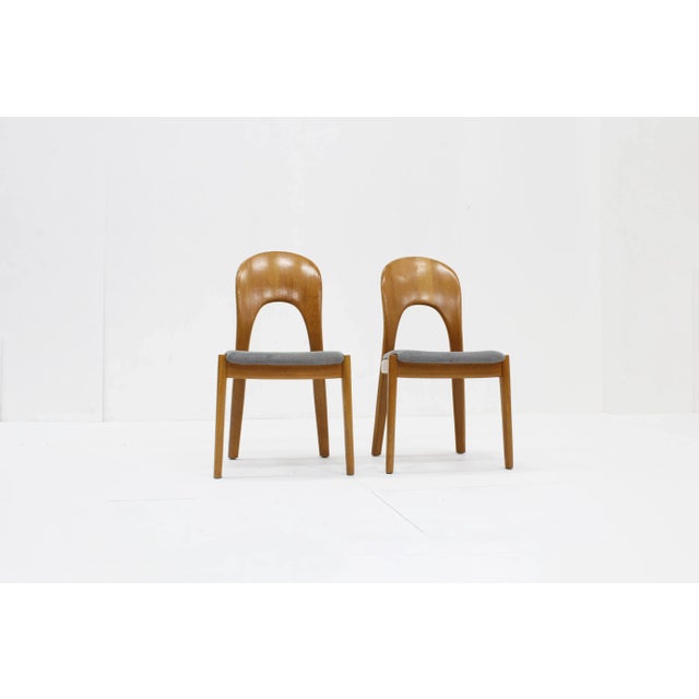 Vintage Danish solid wood dining room chairs designed by Niels Koefoed for Koefoed´s Hornslet in the 1960s. High qualiy...