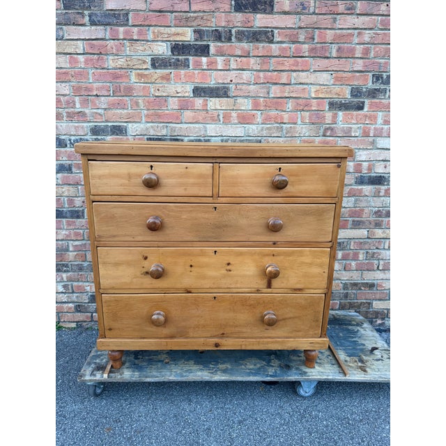 19th Century English Pine Chest of Drawers For Sale - Image 10 of 13