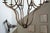 Metal Paul Ferrante Custom Antiqued Silver Leaf 10 Bulb Hand Forged Candelabra For Sale - Image 7 of 9