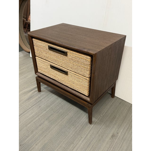 Contemporary Brownstone Gemma Nightstand, Teak Wood For Sale - Image 3 of 12