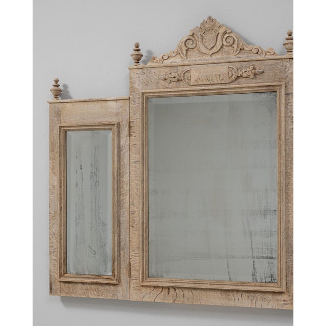 1900s Belgian Carved Oak Folding Wall Mirror For Sale In Greensboro - Image 6 of 18