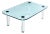 Pace Collection Rectangular Glass Coffee Table With Lucite Legs and Chrome Accent For Sale
