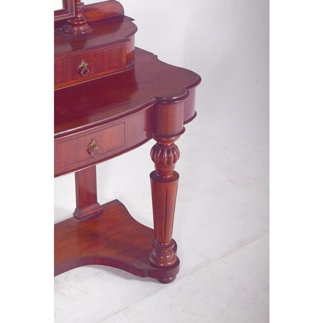 19th Century Mahogany English Dressing Table, 1890s For Sale - Image 4 of 11