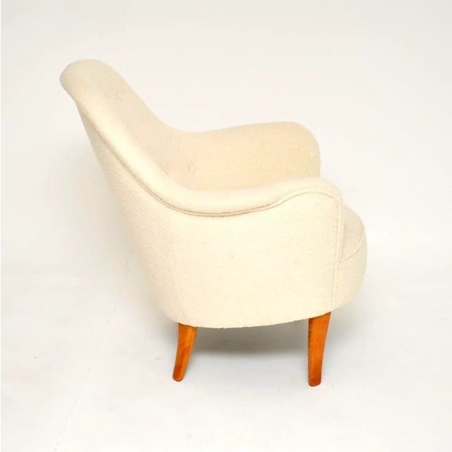 1960s Vintage Swedish Cirkus Armchair from Carl Malmsten, 1960s For Sale - Image 5 of 10