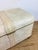Vintage 1980s Cream Tessellated Stone & Rattan Reed and Brass Lidded Trunk Chest Table by Maitland Smith For Sale - Image 9 of 12