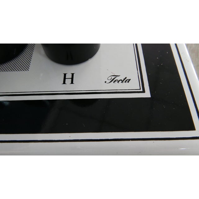 Metal Bauhaus Chess Game with Enamelled Playing Field and Wooden Figures from Tecta, 1980s For Sale - Image 7 of 10