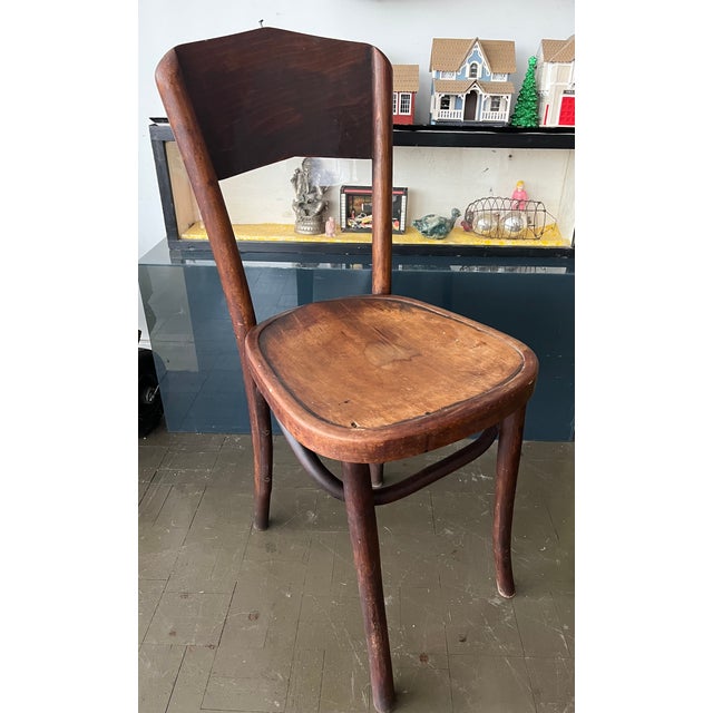 Wood Antique Bentwood Cafe Chair Thonet P8 For Sale - Image 7 of 8