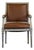 Louis XVI-Style Caramel Leather Armchair For Sale