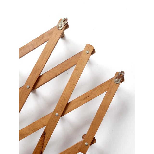 Vintage Wooden Accordion Peg Rack For Sale - Image 12 of 15
