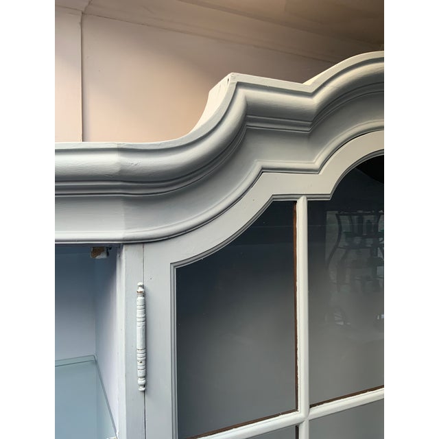 Vintage French Style Painted Display Cabinet For Sale - Image 10 of 11