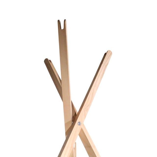 Architectural Designer Folding Coat Tree Rack Retailed by Stillfried N. Y. C. For Sale In New York - Image 6 of 12