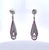 1990s Pair of Art Deco 18k White Gold Ruby Diamond Drop Earrings, 2" Length For Sale In Los Angeles - Image 6 of 12