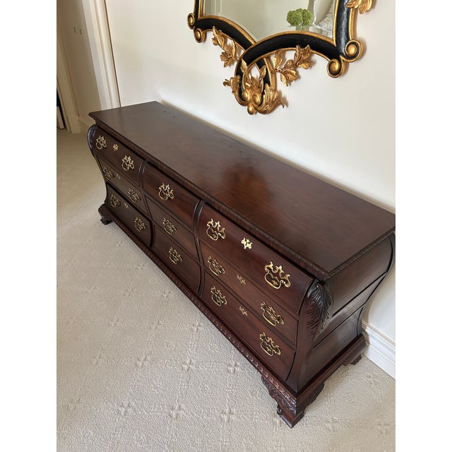 Late 20th Century Late 20th Century Century Bombe Style 9 Drawer Dresser For Sale - Image 5 of 8