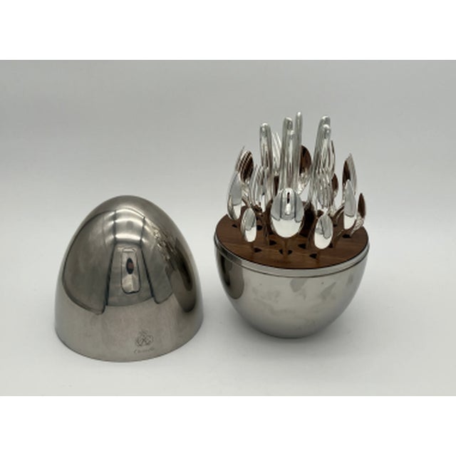 Early 21st Century Mood Cutlery Set in Silver-Plated Metal from Christofle, 2010s, Set of 24 For Sale - Image 5 of 6
