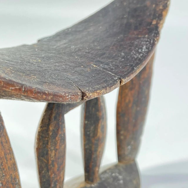 Wood Early 20th Century Wooden Headrest Ethiopia For Sale - Image 7 of 9