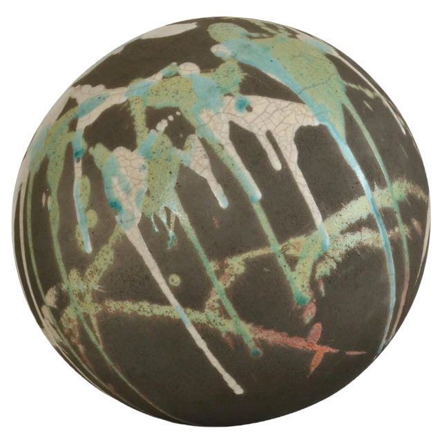 Abstract Spherical Ceramic Sculpture For Sale