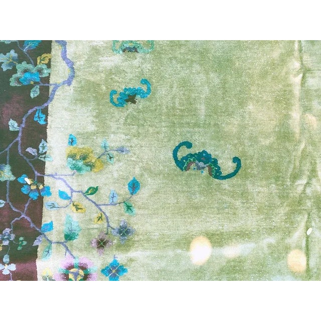 1920s Antique Gold Ground Art Deco Chinese Rug For Sale - Image 5 of 7
