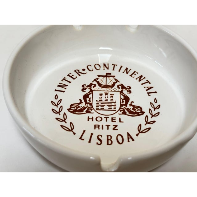 The Ritz-Carlton Lisbon Porcelain Ashtray Vide-Poche, Circa 1970s For Sale - Image 4 of 9