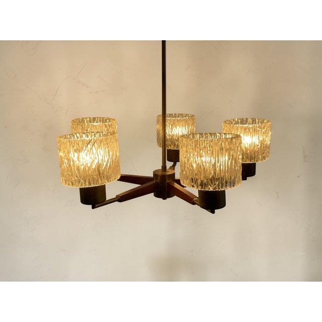An exceptional Swedish Modern chandelier designed by Carl Fagerlund for Orrefors in the 1960s — a period regarded as the...