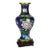 Antique Chinese Cloisonne Enameled Floral Vase With Peony & Wood Base C1930 For Sale