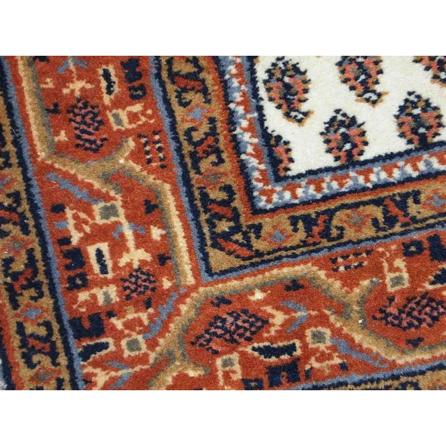 1980s 1980s Handmade Vintage Indian Seraband Style Rug 4' X 5.7' For Sale - Image 5 of 9