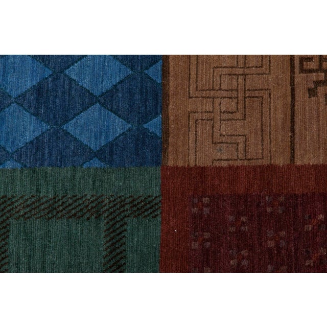 Contemporary Traditional Nepalese Handmade Wool Rug by Doris Leslie Blau Size: 4'3" × 5'8" (129 × 172 cm) This charming...