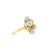 Contemporary Pearl Cluster Ring with Diamond Accent 14k Yellow Gold, Size 7 For Sale - Image 3 of 5