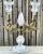 Glass C1810-20 Antique British Georgian Regency Bronze/ Cut Glass Pegasus Winged Horse Candelabra For Sale - Image 7 of 13
