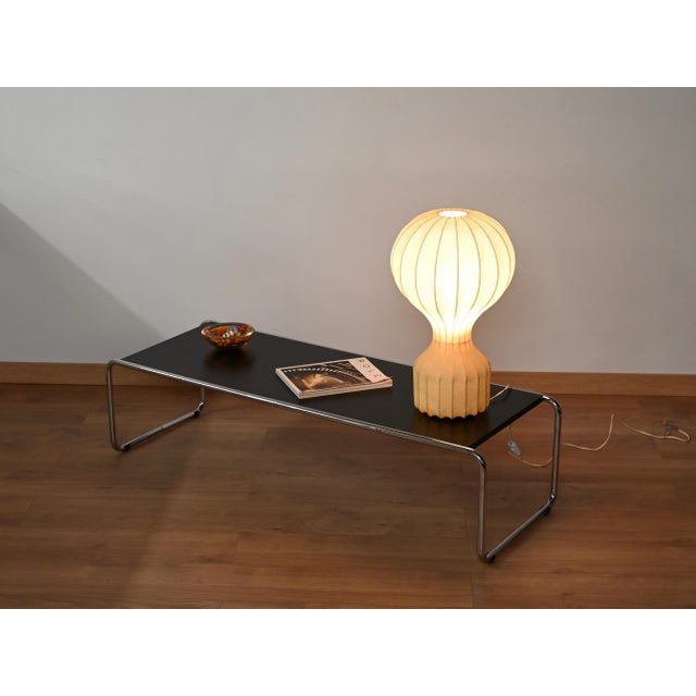 Large Beige Gatto Cocoon Table Lamps attributed to Castiglioni for Flos, Italy, 1960s, Set of 2 For Sale - Image 9 of 18