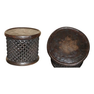 Hand-Carved Bamileke Side Table or Stool, Cameroon, 1930s For Sale