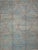 Nazmiyal Collection Light Blue Abrash and Brown Geometric Diamond Pattern Modern Rug For Sale