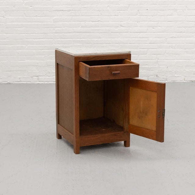 Art Deco Dutch Marble Bedside Table, 1920s For Sale - Image 6 of 12