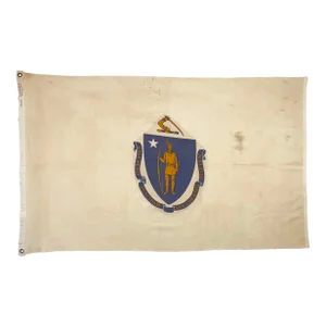 Vintage Cotton State Flag of Massachusetts