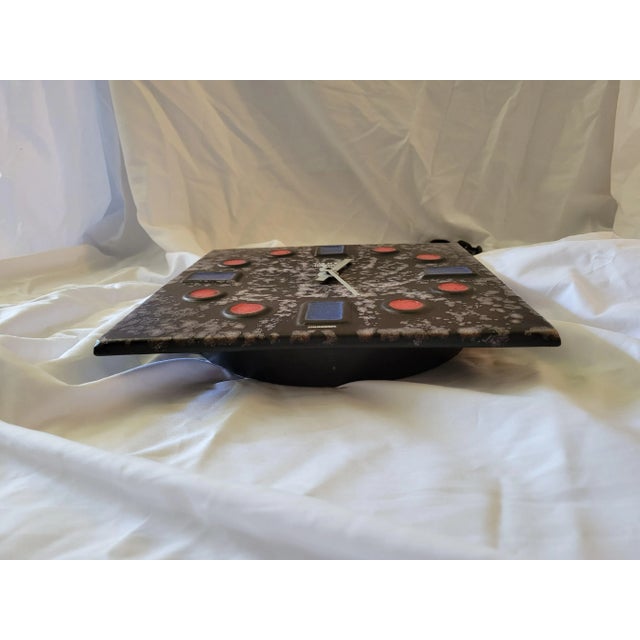 Mid-Century Brutalist Style Ceramic Clock by Kienzle For Sale - Image 10 of 12